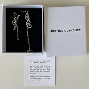 Justine Clenquet Silver & Gold Dana Drop earrings